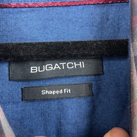 🥑5/$25 Bugatchi mens button down plaid Dress Shirt M - Picture 3 of 6